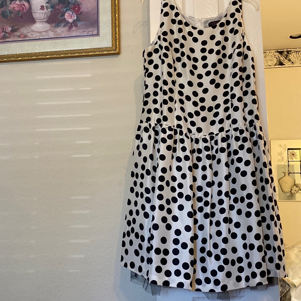 Black and white polka dot dress